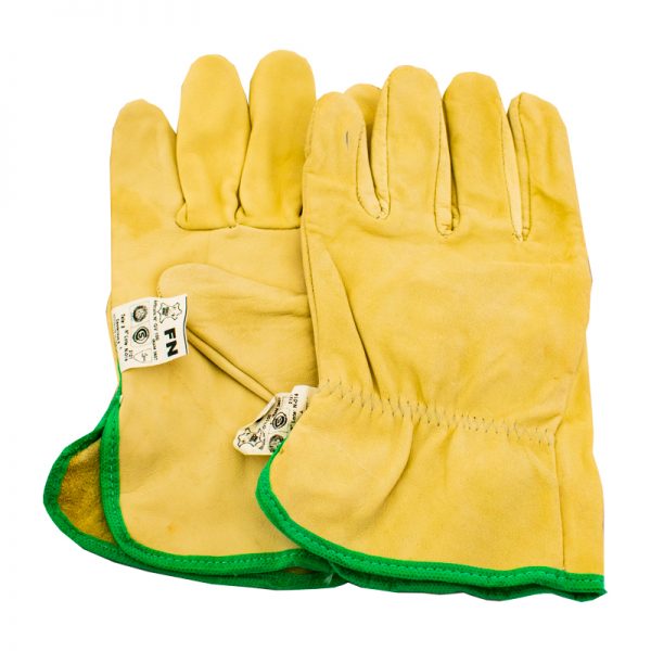Guantes de vaqueta medio paseo.