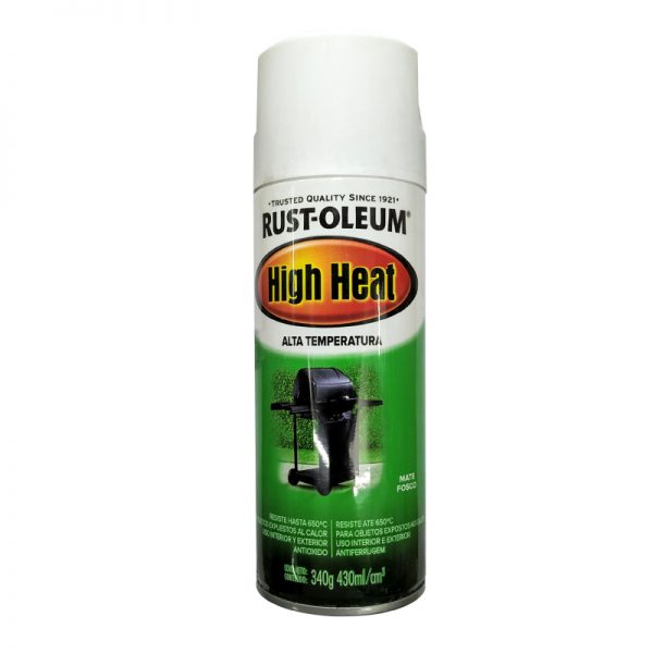 Pintura En Aerosol Rust-Oleum Blanco Alta Temperatura.