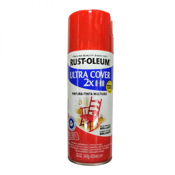 Pintura En Aerosol Rust-Oleum Rojo.